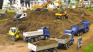 RC Excavators Trucks Dozer working at Construction Site Fire Trucks Tractors Digger / Tulln 2024