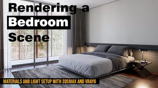 Vray Interior Lighting & Rendering Tutorial | Bedroom rendering workshop