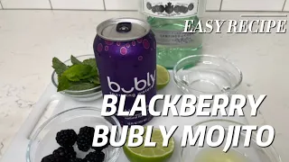 Blackberry Bubly Mojito Cocktail - Easy Recipe