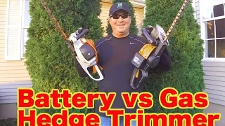 BATTERY vs GAS - HEDGE TRIMMER COMPARISON