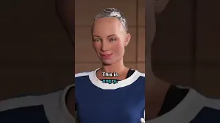 Asking Sophia, Hanson Robotic’s human-like AI robot, to show her range of emotions.