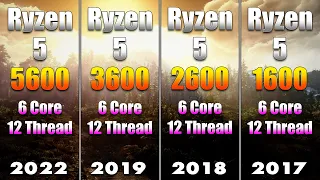 Ryzen 5 5600 vs Ryzen 5 3600 vs Ryzen 5 2600 vs Ryzen 5 1600 | PC Gameplay Tested