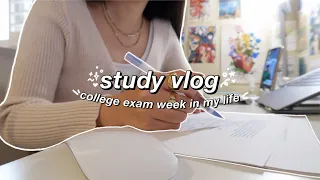 STUDY VLOG | a college exam week in my life 🧚🏻‍♀️ lots of studying & catching up on lectures