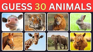 Guess The Animal  | Guess The Animal Quiz | 30 Animals(EASY)