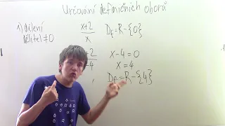 Určování definičních oborů #1 - Úvod