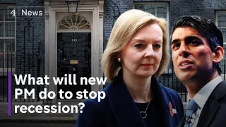 Liz Truss and Rishi Sunak clash over how to prevent a recession