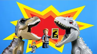 Lego Jurassic World Stop Motion | T-Rex Stops Indominus Rex | Reptibian Bricks