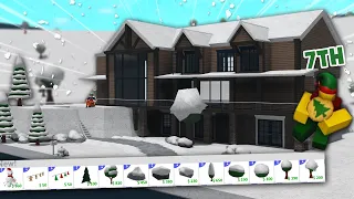 starting my NEW BLOXBURG WINTER SKI MANSION.. SEVENTH ELF LOCATION