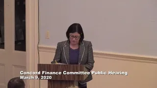 Article 11   FY21 Capital Debt Plan Finance Committee Public Hearing  Budget and Capital   March 9th