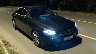 New MERCEDES E-CLASS 2021 (Facelift) - MULTIBEAM LED lights demonstration & test (E220 d)