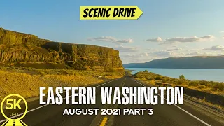 Scenic Drive through Grand Coulee Dam Area, Eastern WA - 5K Amazing Scenic Roads of USA - Part 3