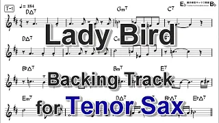 Lady Bird - Backing Track with Sheet Music for Tenor Sax