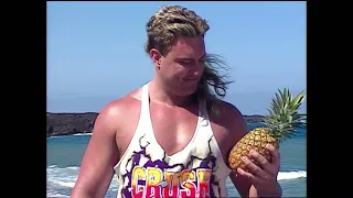 Crush Compares Doink the Clown to a Pineapple & Crushes it! 1993 (WWF)