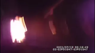 Body Cam: Jamestown police officer rescues occupants from fire