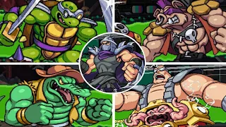 TMNT: Shredder's Revenge - All Bosses + Cutscenes