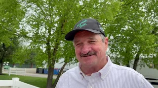 Mystik Dan training at Pimlico Tuesday May 14, and interview with Ray Bryner