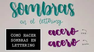 Como hacer sombras en LETTERING