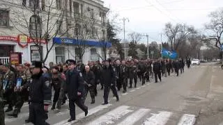 Шествие "афганцев" в Севастополе 15 февраля 2014 года