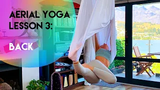 45 min Aerial Yoga Lesson 3 - Back | Beginner-Intermediate Class | CamiyogAIR