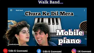 Chura Ke Dil Mera| Instrumental by Harjeet Singh| pls use Walk Band piano Mobile instrument #piano