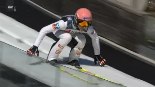 Jan Hoerl SAVES himself before fall in Planica. Save of the day!