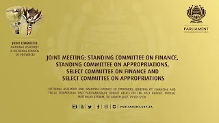 Joint Meeting: Standing Committee on Finance, Standing Committee on Appropriations, Select Commit…