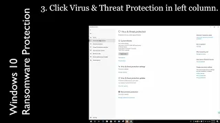 Windows 10 Security - Turning on Ransomware Protection