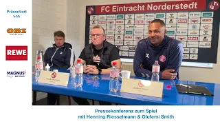 Pressekonferenz nach dem Spiel Eintracht Norderstedt - Blau-Weiß Lohne am 16.10.2022