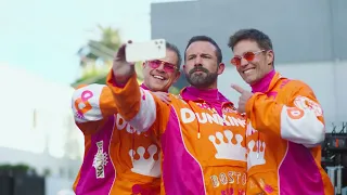 Dunkin’ 'Long Throw' Behind-The-Scenes footage of Ben Affleck, Tom Brady, & Matt Damon