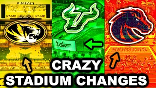 10 CRAZY Stadium Changes Coming To College Football...