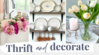 THRIFTED VS STYLED DECORATE WITH ME | THRIFTING FOR HOME DECOR AT GOODWILL 2024 | budget home decor