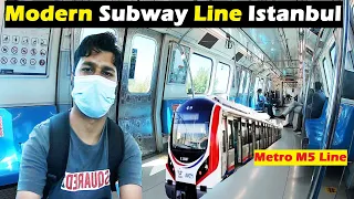 Modern Subway Line in Istanbul (Metro M5 M2 Line) Marmaray TCDD