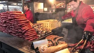 Mountains of Sausages and Huge Sandwiches. Street Food of Prague