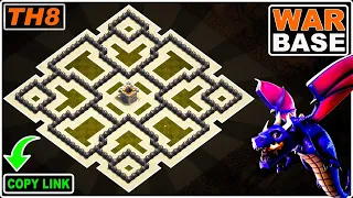 NEW COC TH8 War Base 2023 COPY LINK | Town Hall 8 Base Design - Clash of Clans