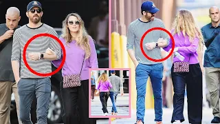 Blake Lively in Purple Top Caught by Paps Walking Hand-In-Hand With Ryan Reynolds in New York City