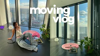 LONDON MOVING VLOG 1 | dream empty apartment tour, move in day, homewear unboxing