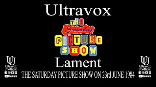 Ultravox 'Lament' on 'The Saturday Morning Picture Show' on 23rd June, 1984