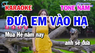 Karaoke Đưa Em Vào Hạ Tone Nam Nhạc Sống Rumba Hay