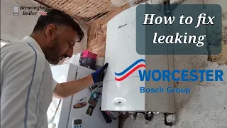 Wocesterbosch Greenstar leaking Birmingham boiler repair specialist  fixed the leak dhw adapter
