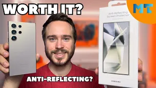 Samsung Anti-Reflecting Screen Protector Install + Review | Galaxy S24 Ultra