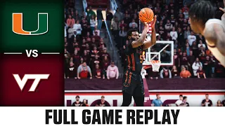 Miami vs. Virginia Tech Full Game Replay | 2023-24 ACC Men’s Basketball