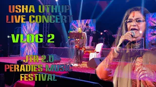 Usha Uthup Live Concert | JTR 2.0 Peradies Music Festival Jalinga tea | 2020 January | Vlog 2