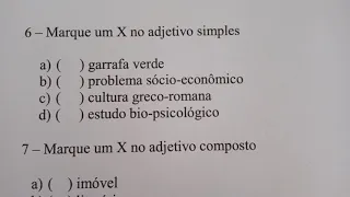 Exercícios de Adjetivos