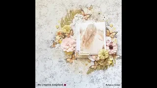 Bloom: A layout made with the July Limited Edition Kit from My Creative Scrapbook