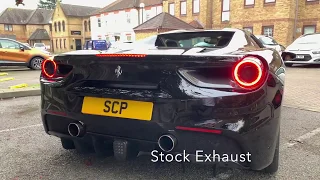 Ferrari 488 – Before & After Novitec Sports Exhaust