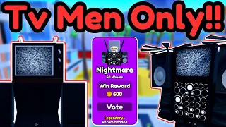 Tv Man ONLY Challenge!! (Toilet Tower Defense)