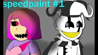 (SPEEDPAINT#1) GLITCHTALE MEETS DARKRUNE+ READ DESCRIPTION