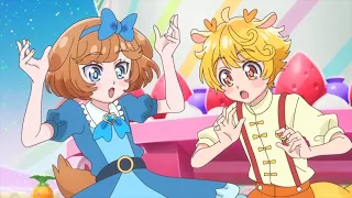 Pam-Pam and Mem-Mem turn into human - Delicious Party Precure