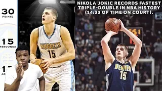 NIKOLA JOKIC FASTEST TRIPLE DOUBLE IN NBA HISTORY ! NIKOLA JOKIC VS GIANNIS ANTETOKOUNMPO