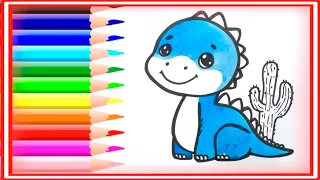 How To Draw A Dinosaur | Easy Drawing For Kids